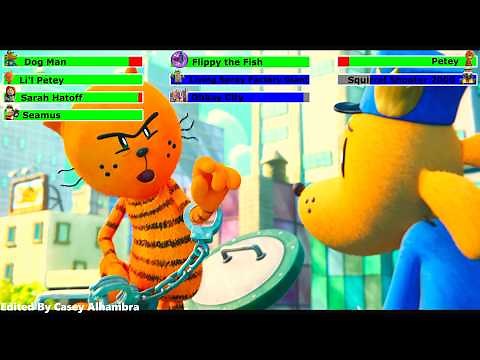 Dog Man (2025) Final Battle with healthbars 1/3