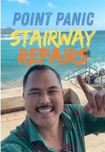Heads up ocean lovers 🌊 The stairway at Point Panic on the Diamond Head side of Kakaʻako Waterfront Park is getting some much-needed repairs. It will be closed while crews fix up the steps and railings. In the meantime, alternate ocean access is available at the central stairs in Kaka‘ako Waterfront Park. Mahalo for your patience while we make it safer for everyone.🏄🤙