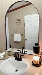 Brightify Arched Mirror, 28 x 40 Inch Black Arch Wall Mirror, Metal Frame Black Bathroom Mirror, Top Bathroom Vanity Mirror for Living Room Bedroom Mantel Entryway Hallways