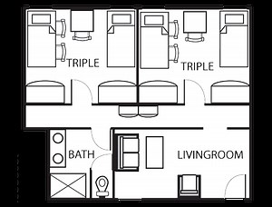 Suite Two Room - Fresno State Student Housing