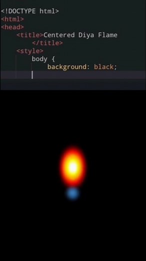 Wow!!! - Glowing flame 🔥- made by html code | #Coding #flame #Shorts