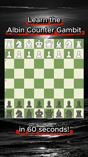 Crush the Queen’s Gambit with the Albin Counter-Gambit ♟️🔥#chess #chesstrap #queensgambit #albin