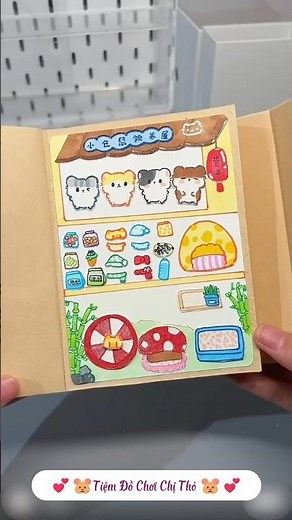 Chị Thỏ DIY sổ tay nhận nuôi chuột Hamster #tiemdochoi #minicraft #dochoigiay #diy