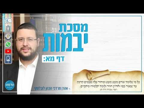 Yevamos Daf 41b by R' Aron Mordechai Lubelsky - מסכת יבמות דף מא עמוד ב