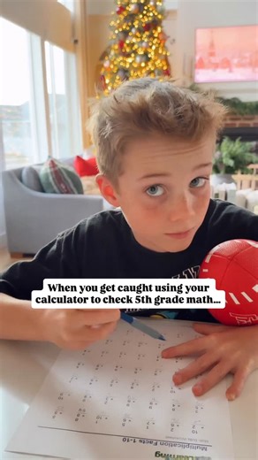 Abby Hoskins on Instagram: "He doesn’t believe me … 😆 loving this trend. Let’s be honest, December parenting = helping with math while mentally checked out for Christmas. Except I suck at math all year long so that’s not a good excuse either 😂 Everyone is tired though… we are just crawling our way to the finish line. My brain wants Christmas break! If a tiny white lie, a little multiplication panic, and a quick “hold on, I’m texting my sister” gets us there… I said what I said. Bless it’s the 