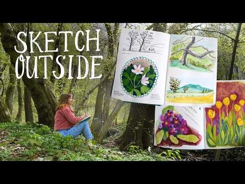Sketchbook Painting Outside - Plein Airpril (Tips & Learnings)