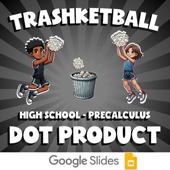 Dot Product TRASHKETBALL Math Game - No Prep PreCalculus Review Activity