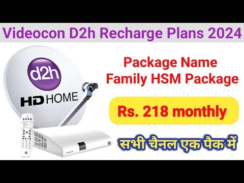 Videocon D2h Recharge Plans 2024 | videocon d2h family hsm package | videocon d2h package details