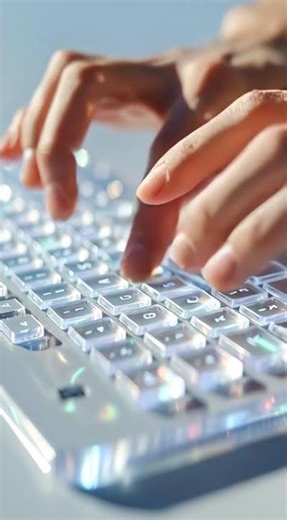 ⌨️✨ **Transparent Keyboard ASMR | Satisfying Key Press Sounds** 🎧