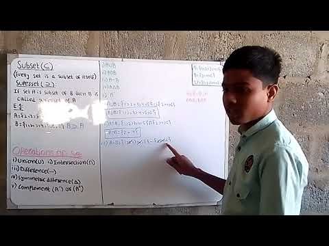 Subset vs superset and operation of set