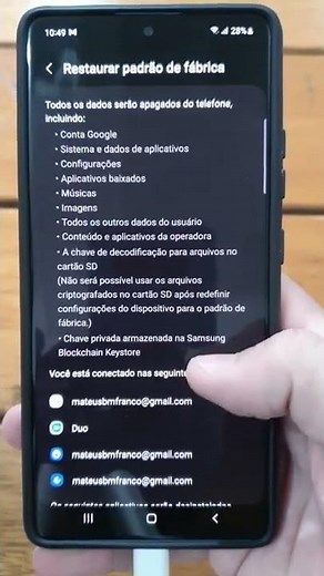 Como resetar o celular android Samsung? Voltar padrão de Fábrica - Apagar dados - #Shorts