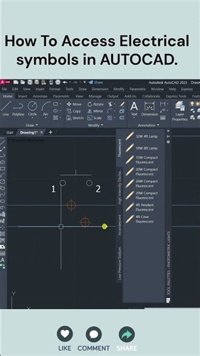 Stop Drawing! Access Hidden Electrical Symbols in AutoCAD #Shorts #YouTubeShorts