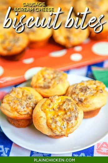 Sausage & Cream Cheese Biscuit Bites