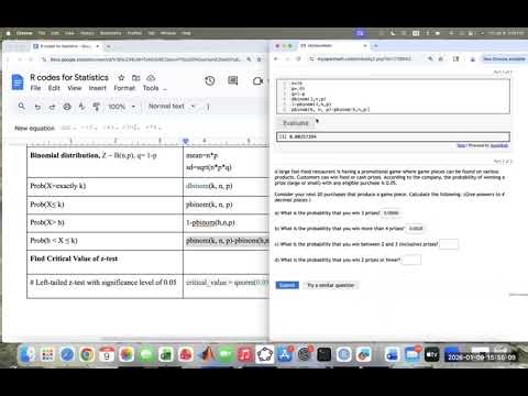 Binomial Distribution with R