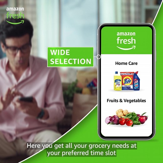 Whatever your grocery needs are, Amazon Fresh is the perfect place to get it all. Amazon Fresh gives you wide selection, super savings, preferred delivery slots and 4 step quality check on groceries. | Amazon India