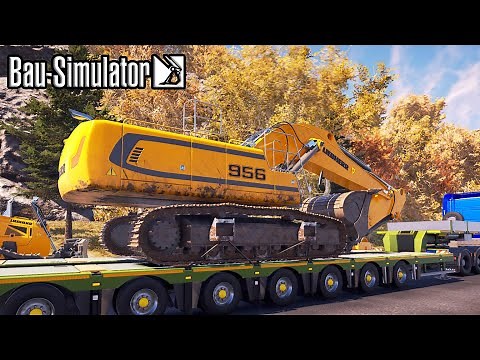 BAU SIMULATOR :#18 Tank leer ! Bagger mit dem Tieflader zur Tankstelle | CONSTRUCTION SIMULATOR