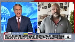 25K views · 531 reactions | A Ukrainian drone attack on the Engels Air Force Base in southern Russia killed three, Russia’s Ministry of Defense said. ABC News Contributor Darrell Blocker joins us for more. | ABC News Live | Facebook