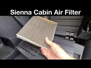 2017 toyota sienna cabin filter replacement / pollen filter location / How to