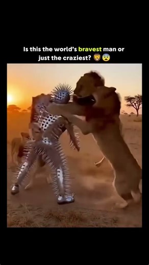 Is he the bravest man or the craziest watch out