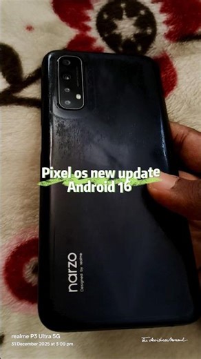 Pixel os android 16 update for realme 7devices#realme7#realmenarzo20pro#viral#tech#realmeui#pixelos