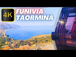 4K - GIRO SULLA FUNIVIA TAORMINA-MAZZARO' | Cableway Ride from Taormina to Mazzarò 🚠