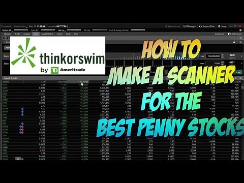 How To Make A Scanner To Find The Best Penny Stocks | ThinkOrSwim Investing