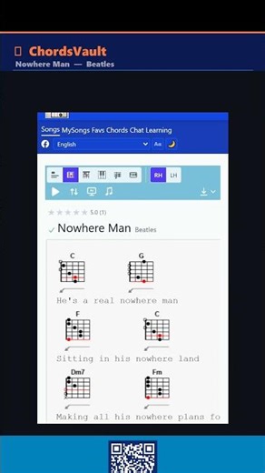 Nowhere Man #NowhereMan #guitar #chords #shorts #guitarlesson #chordsvault