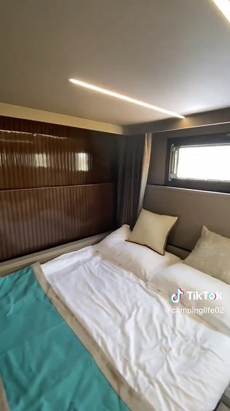 What is it like to camp in a camper like this?😎#outdoors #camping #campervan #campinglife #yumecamp #vanlife #asmr#cool #fyp