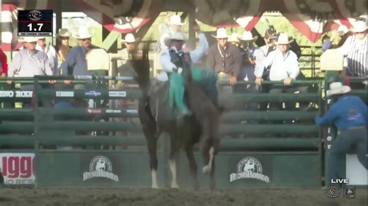 What a way to kick off the finals! 2022 World Champion Jess Pope takes the bareback title and earns the first pair of silver spurs at the Reno Rodeo with a 255.5-point total on three rides! 🔥 | CowboyChannel