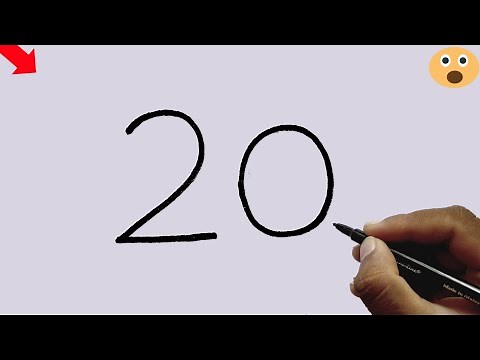 Amazing Number 20 Drawing Challenge Easy Step by Step Art Tutorial | Creative Drawing Ideas