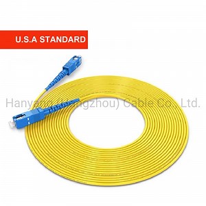 [Hot Item] Telecom Level Optical Cable Patch Cord Cable FTTH Indoor Drop Cable G657A1 Sc Sc 3m