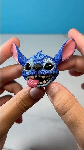 I made STITCH from the Lilo and Stitch movie! #polymerclay #sculpture #stitch #diy
