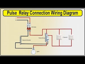 How To Make Pulse Relay Connection Wiring Diagram | latching relay