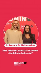4.5K views · 11 reactions | „Man tai – geriausias DOMINO teatro spektaklis“, – po SUMAUTA DOVANA premjeros kalbėjo I. Swan. Nuomonės formuotoja buvo taip sužavėta, kad per Kalėdas dovanojo tėvams bilietus į šį spektaklį. Provokuojanti komedija SUMAUTA DOVANA visoje Lietuvoje!  | DOMINO teatras | Facebook