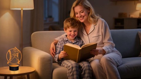 Attviolife Baseball Night Light, Baseball Gifts for Kids, 3D Optical Illusion Bedside LED Lamp with Remote Control & 16 Colors Changing & Timer, Teens Boys Men Sport Fan Christmas Birthday Presents