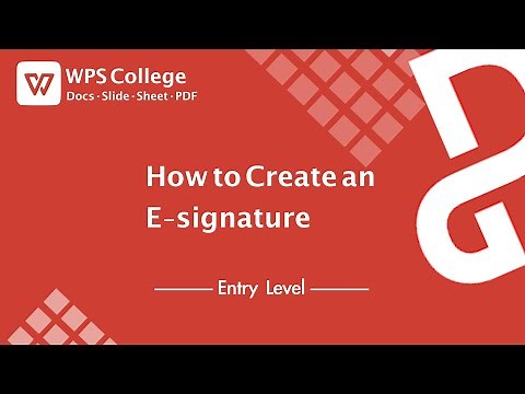 [WPS Office] PDF 1.5: How to Create an E-signature Using WPS Office PDF Tools [Tutorial]