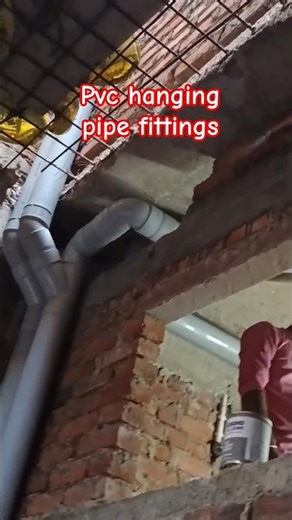 pvc hanging pipe fittings in toilet ! mk plumbing work 👍