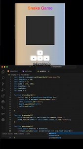 Snake Game🎮🎯Using HTML, CSS, JS📌 #javascriptprojects #games #coding #gamedevelopment #shorts #tamil
