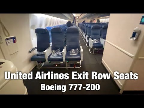 United Airlines Exit Row Seats on Boeing 777-200 Flight - Honolulu to Denver