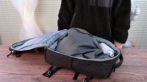 WONHOX Travel Vacuum Storage Backpack with Air Pump Vacuum Seal Compression Space Saver Bags Clothing Vacpack Travel Bag Carry on Personal item Laptop Work Backpacks Women Men Black