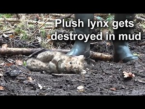 Plush Lynx Outdoor Adventure! 🐾🌿 A Messy Day in the Mud including destruction!