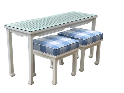 Vintage Ming Style Console Table and Matching Benches - Etsy