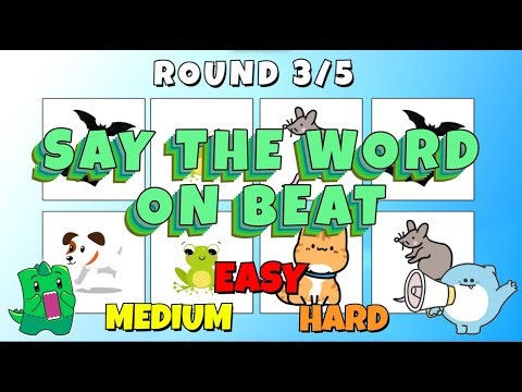 Say The Word On Beat I LEVEL EASY MEDIUM HARD| Fun Rhyming & Tongue-Twister Game for Kids & Adults