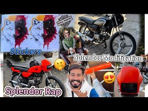 Splendor Rap ! Splendor Modification ! Modified Splendor ! Stickers ! Batala promotion
