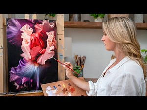 How to Paint Realistic Flowers in Acrylic | Iris Tutorial