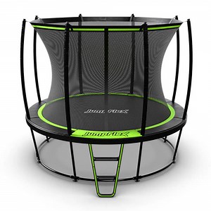 JumpFlex HERO 10' Trampoline for Kids Outdoor Play Equipment with Net and Ladder