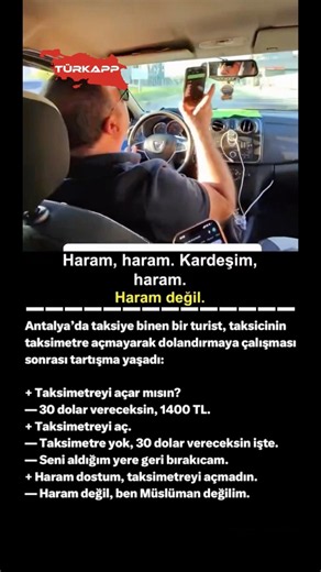 ❌🚖Taksici: “Haram Değil, Ben Müslüman Değilim! 30 DOLAR!” #viral #video #taxi #trending #turist