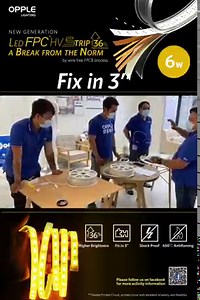 Look at Opple technicians installing strip lights incredibly fast! How fast? 2.81 seconds!!!⚡️⚡️⚡️ Introducing the New generation FPC strip light. It is brighter, more elegant, and way easier to install! Say goodbye to ordinary strip lights and say hello an ultimate experience full of brightness, convenience, and eye comfort brought by New generation FPC strip light. Opple Philippines Discover more: www.opple.com/en #OPPLE #led #newgeneration #yellowfacularfree #antishock #lightingsolution #inno