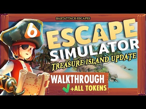 ESCAPE SIMULATOR : TREASURE ISLAND (free update) | Walkthrough + All tokens... AARRR!