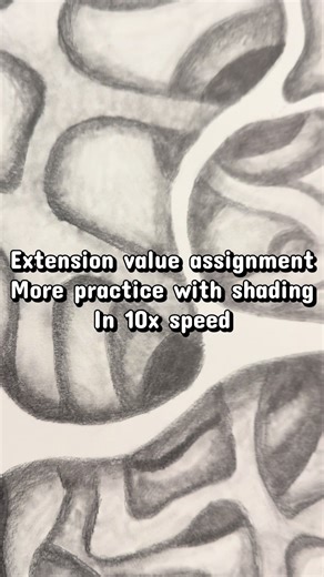 Creating an example in 10x speed. #fyp #artteacher #artteachersoftiktok #shading #drawingpractice
